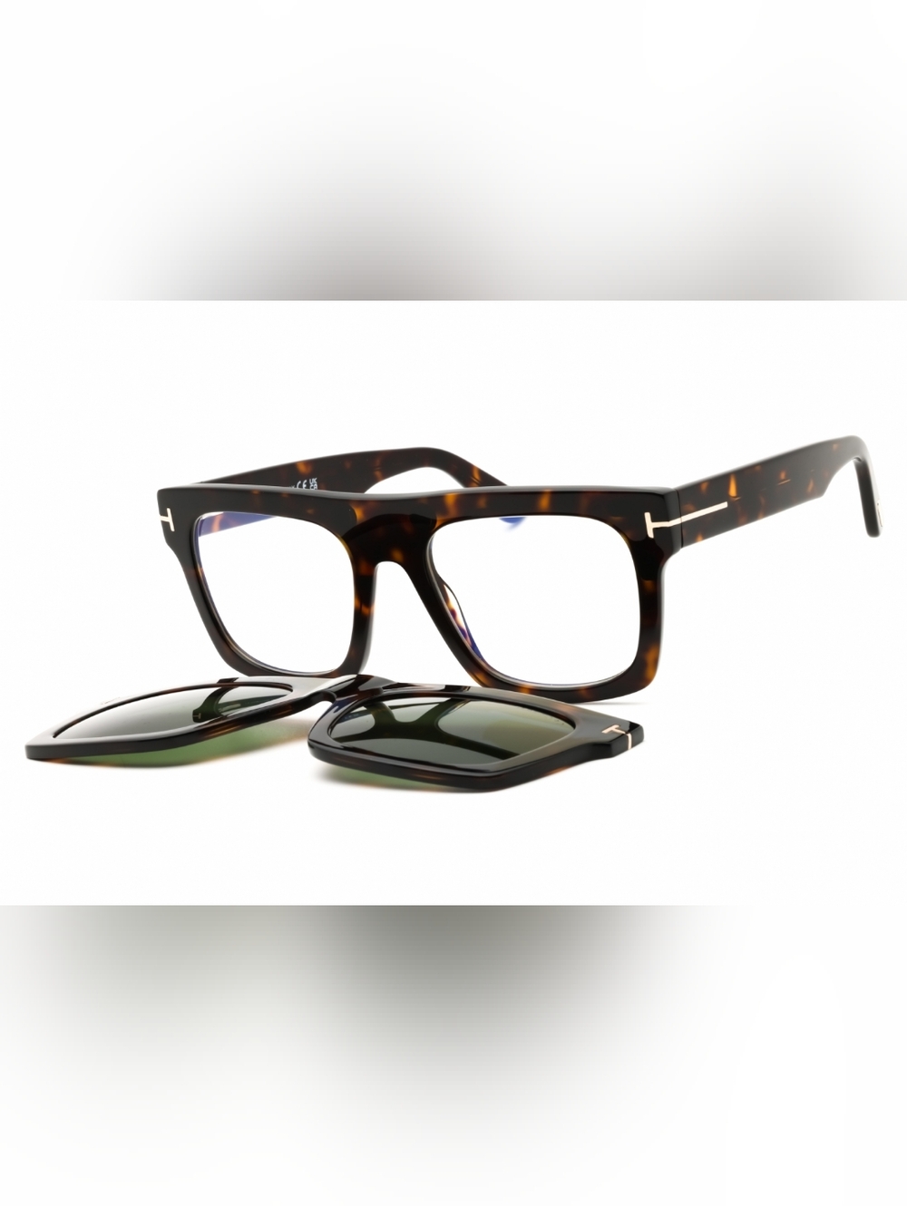 NWT, Tom Ford FT6068-B, Havana/Clear/Blue-Light Block Lens, Size53X20X145